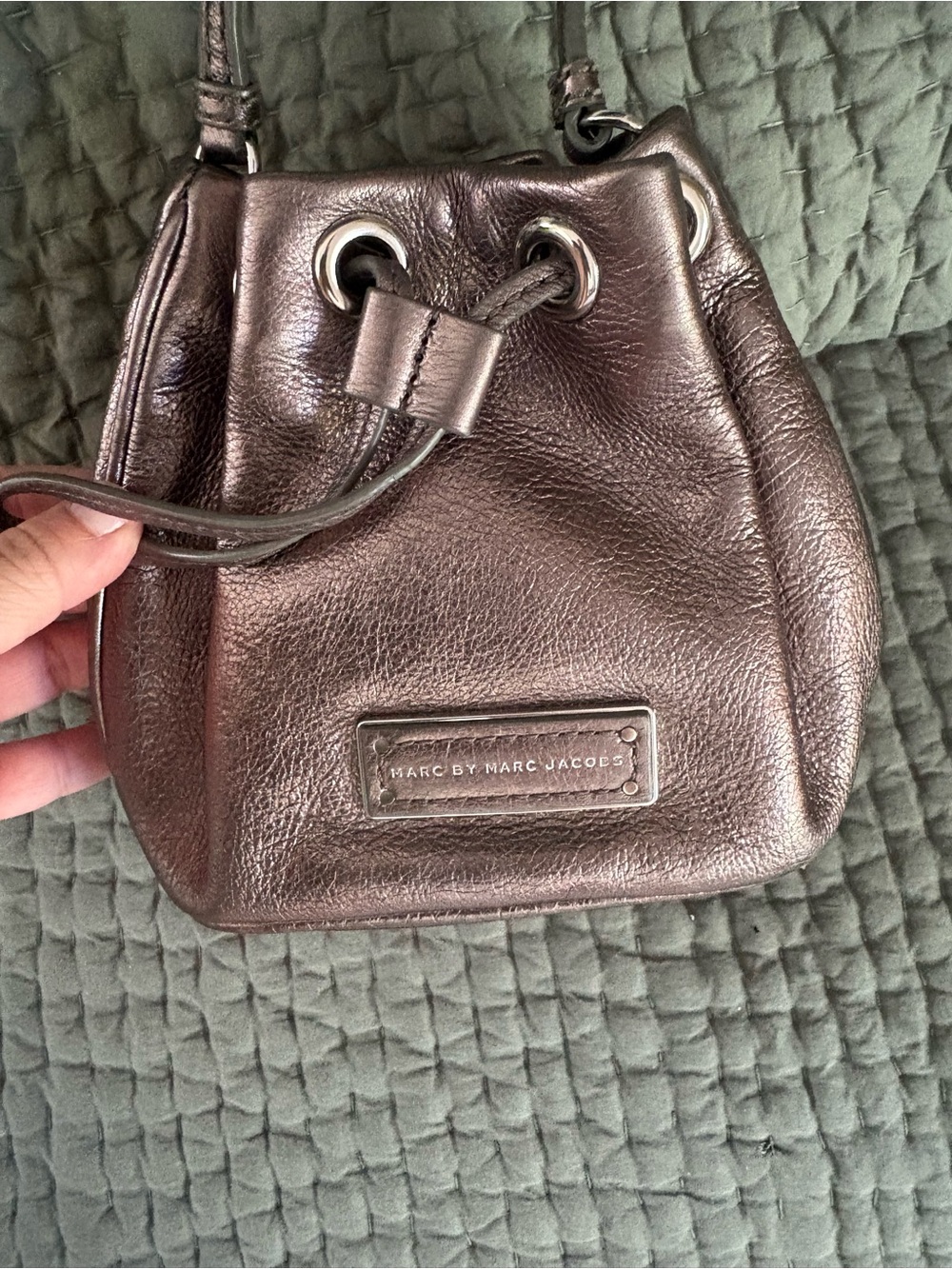Marc by Marc Jacobs Metallic Drawstring Crossbody Bag